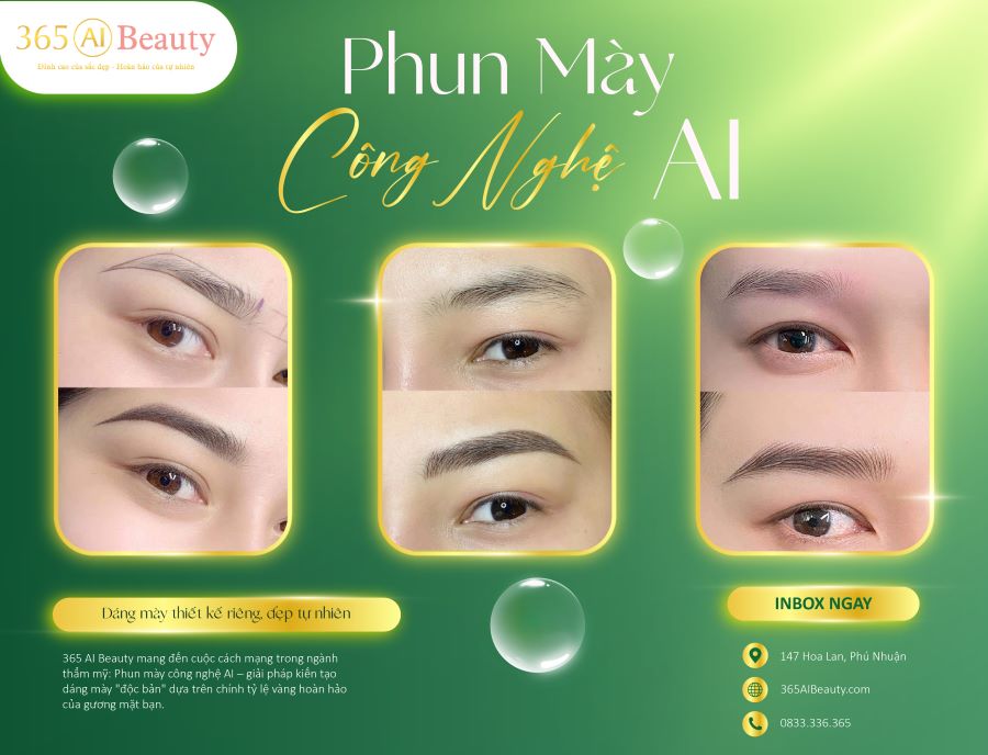 Phun Mày Công Nghệ AI - Dáng Mày Thiết Kế Riêng, Đẹp Tự Nhiên | 365 Ai Beauty